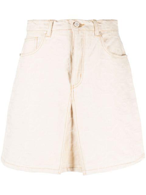 monogram-jacquard denim skirt by CASABLANCA
