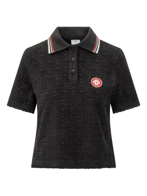 monogram-jacquard polo shirt by CASABLANCA
