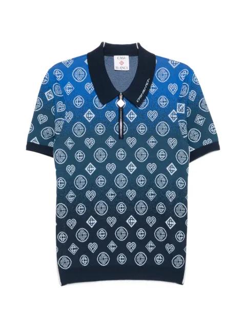 monogram-jacquard polo shirt by CASABLANCA