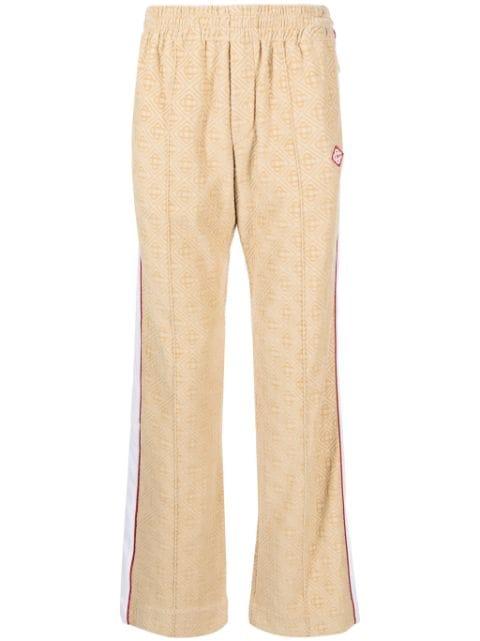 monogram-jacquard velour track pants by CASABLANCA