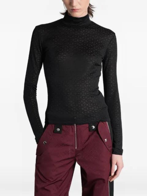 monogram-pattern high-neck top by CASABLANCA