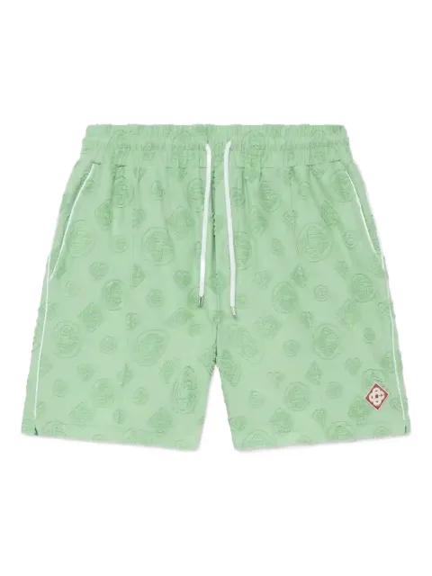 monogram-pattern track shorts by CASABLANCA