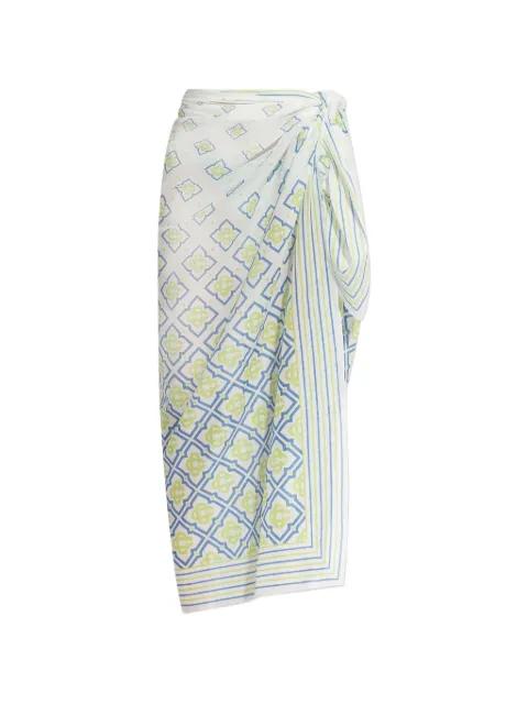 monogram-print pareo by CASABLANCA
