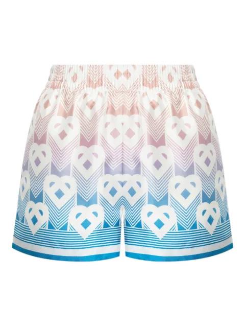 monogram-print silk shorts by CASABLANCA