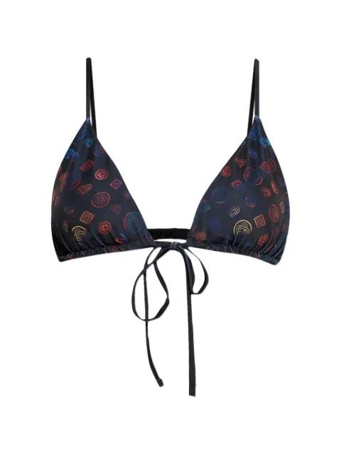 monogram tie bikini top by CASABLANCA