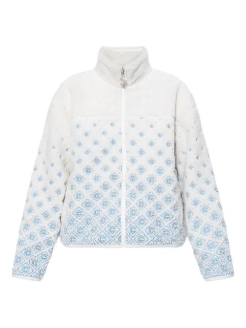 monogram zip-up fleece jacket by CASABLANCA