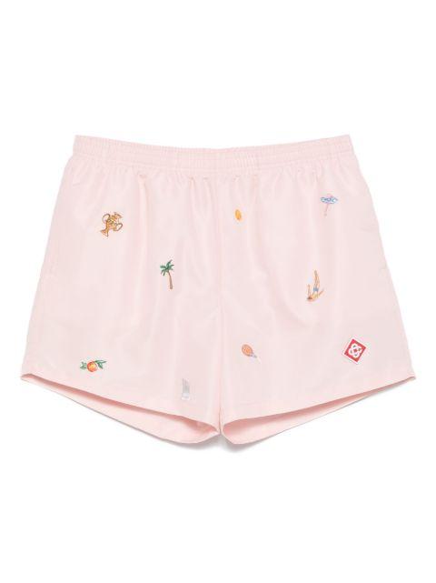 motif-embroidered swim shorts by CASABLANCA