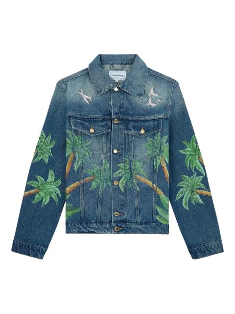 palm tree-print denim jacket by CASABLANCA
