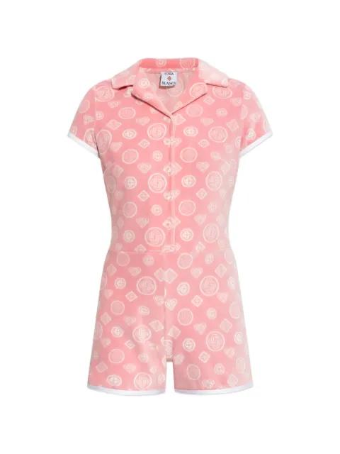 patterned collared playsuit by CASABLANCA
