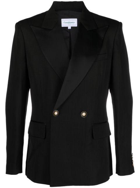 peak-lapels double-breasted blazer by CASABLANCA