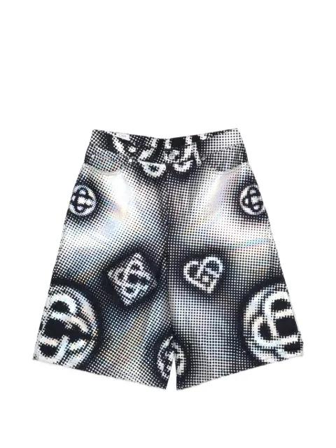 pearlescent monogram shorts by CASABLANCA