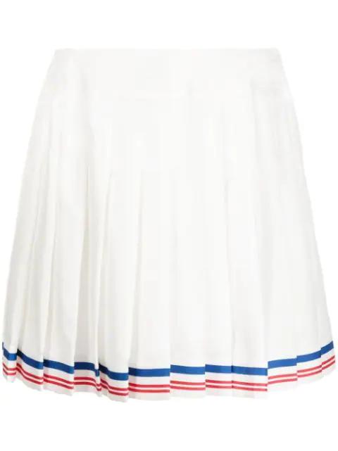 pleated striped-border skirt by CASABLANCA