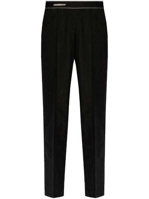 pressed-crease virgin wool trousers by CASABLANCA