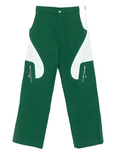 quilted panelled trousers by CASABLANCA