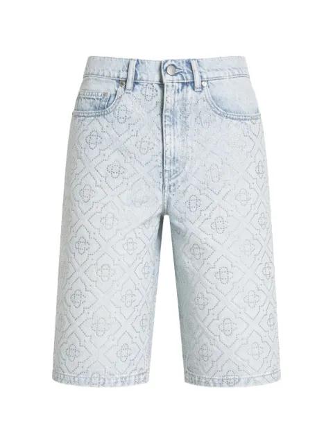 rhinestone-embellished monogram shorts by CASABLANCA