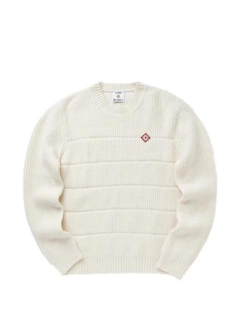 ribbed embroidered sweater by CASABLANCA