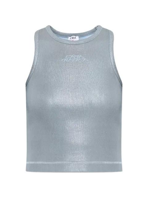 ribbed-knit embroidered-logo top by CASABLANCA