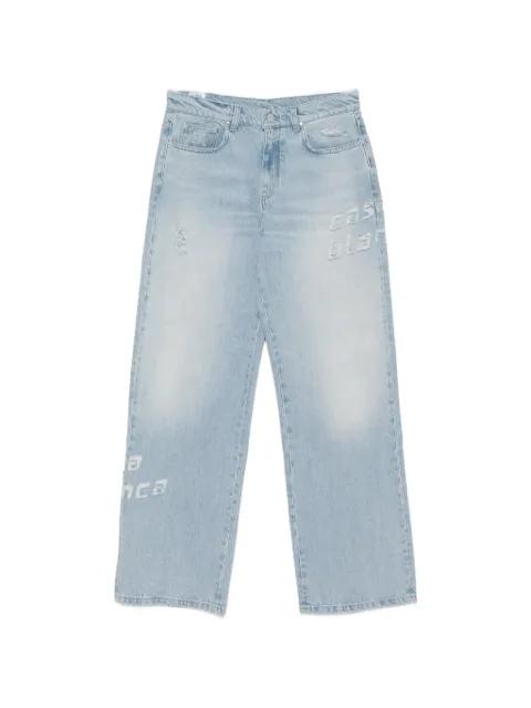 ripped-letter jeans by CASABLANCA