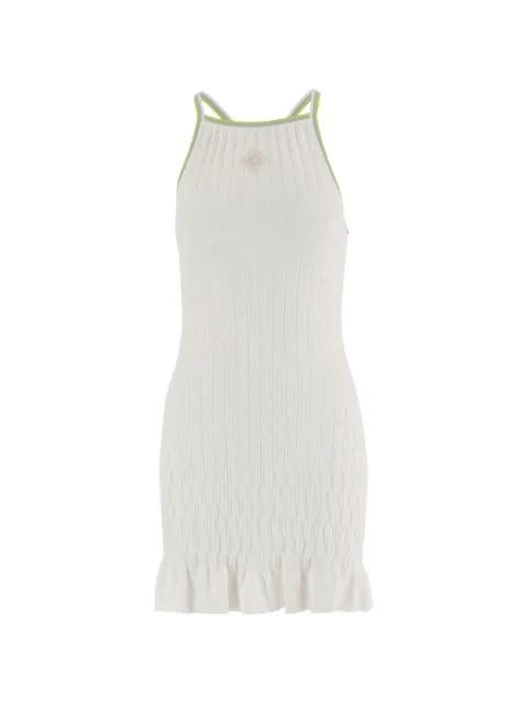 ruffled-hem ribbed dress by CASABLANCA