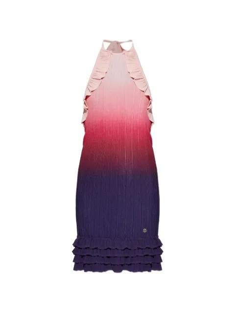 ruffled-trim harterneck mini dress by CASABLANCA