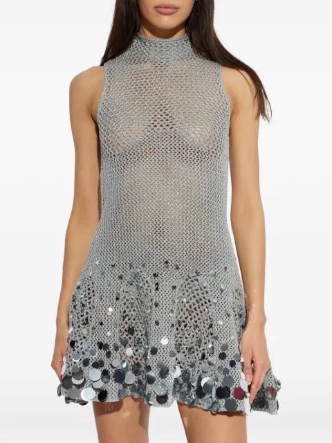 sequin-embellished high-neck dress by CASABLANCA