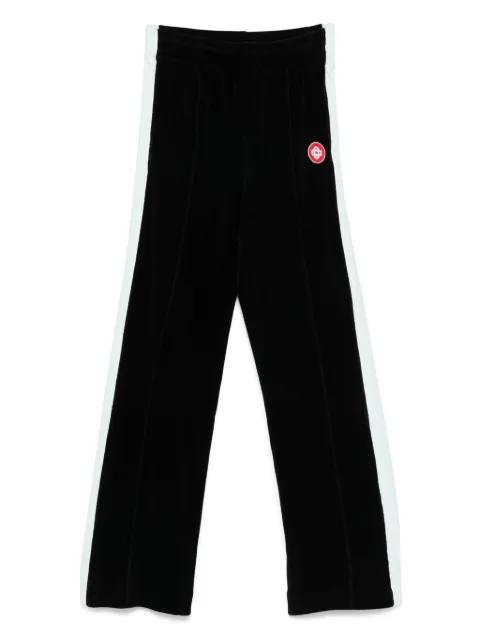 side-stripe velour trousers by CASABLANCA