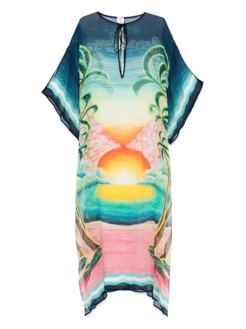 silk chiffon maxi dress by CASABLANCA