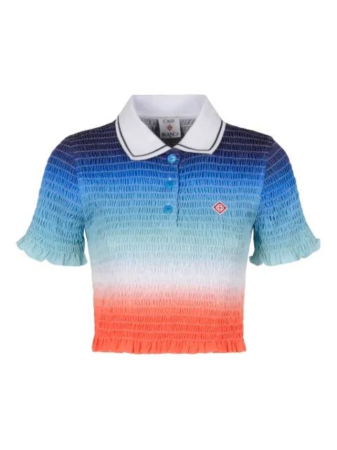 smocked polo top by CASABLANCA