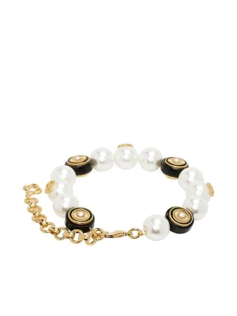 spoke wheel pearl charm bracelet by CASABLANCA