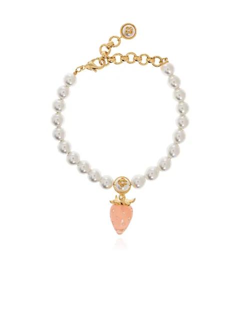 strawberry charm beaded bracelet by CASABLANCA