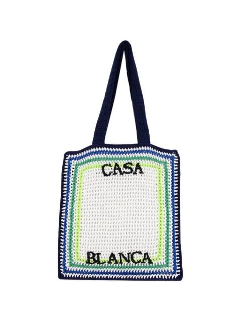 stripe crochet shoulder bag by CASABLANCA