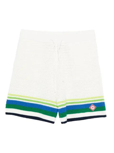 stripe-detail knitted shorts by CASABLANCA