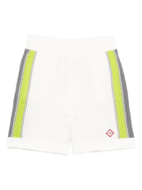 striped crochet shorts by CASABLANCA
