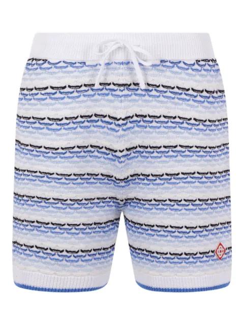 striped diamond-logo shorts by CASABLANCA