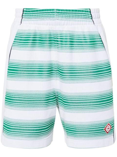 striped jacquard track shorts by CASABLANCA