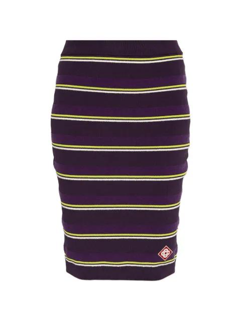 striped logo mini skirt by CASABLANCA
