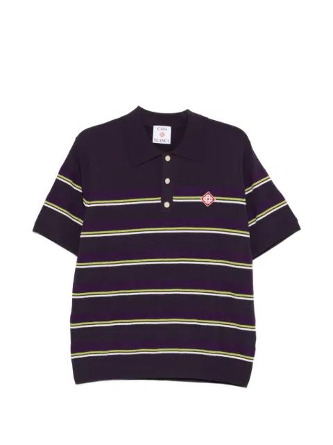 striped polo shirt by CASABLANCA
