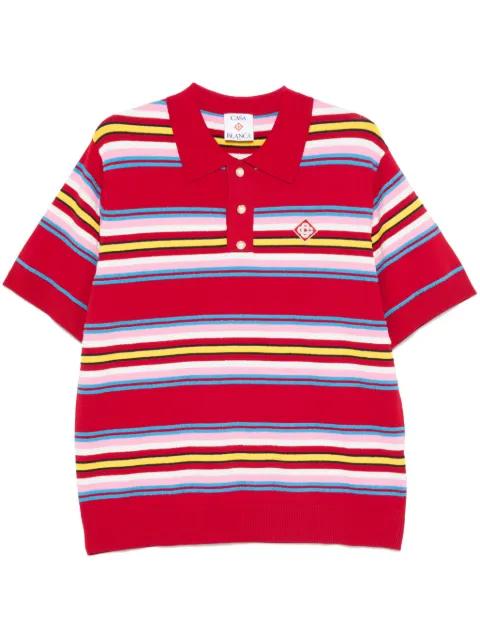 striped polo shirt by CASABLANCA