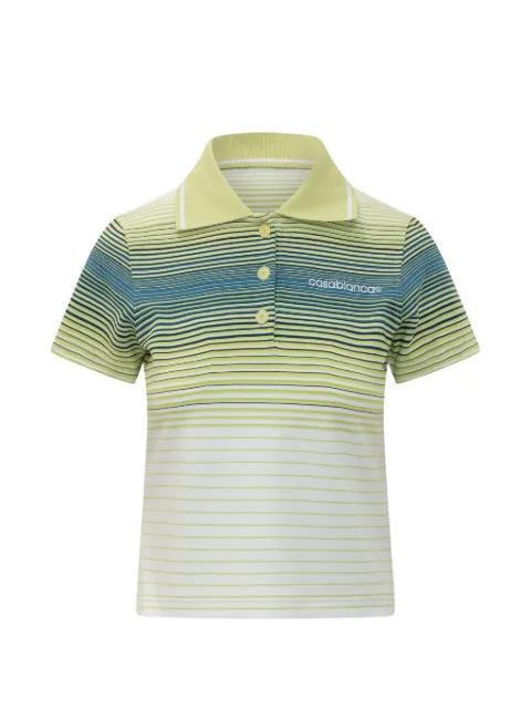 striped short-sleeve polo shirt by CASABLANCA