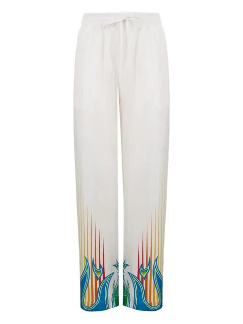twill print trousers by CASABLANCA