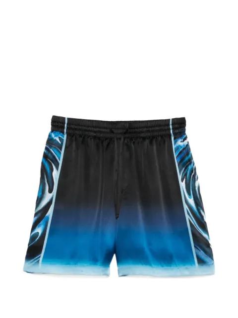 warped logo silk shorts by CASABLANCA