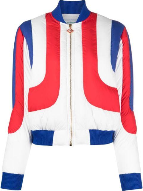 zip-fastening padded jacket by CASABLANCA