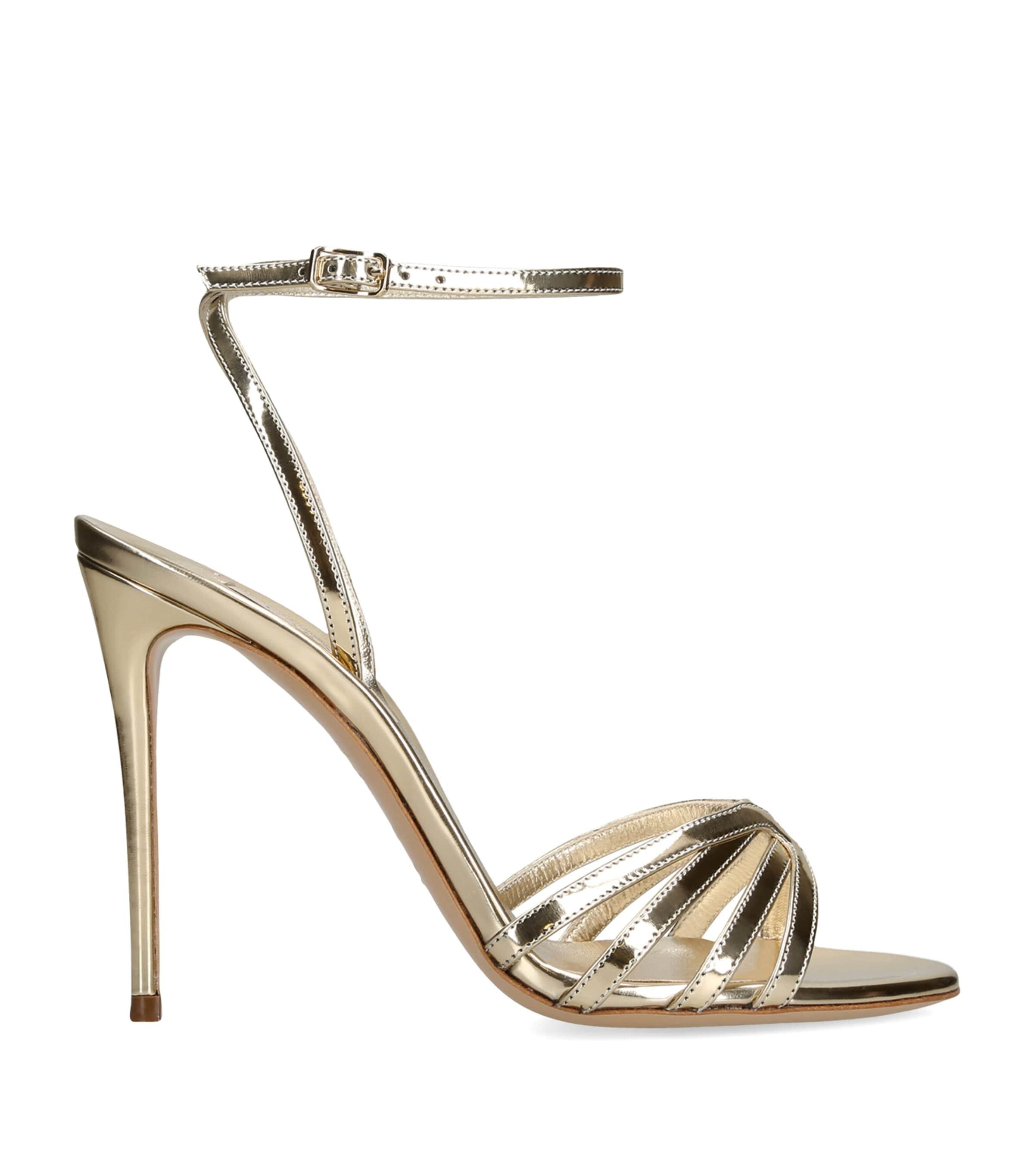 Casadei Leather Julia Heeled Sandals 100 by CASADEI