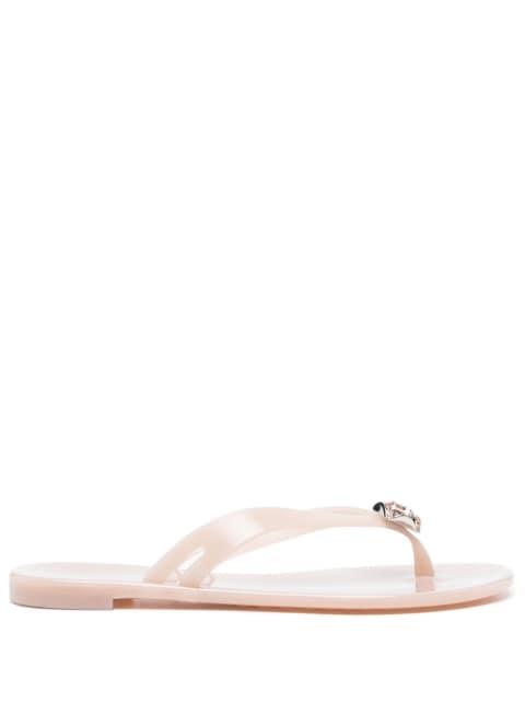 Infradito crystal-embellished flip flops by CASADEI