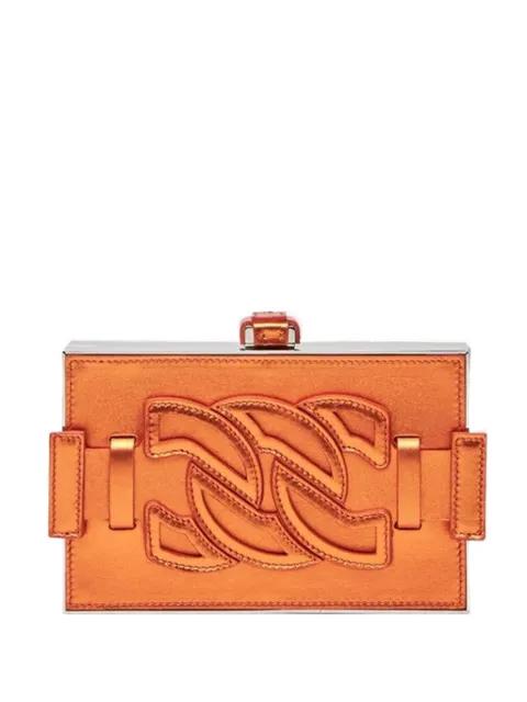logo-patch clutch bag by CASADEI