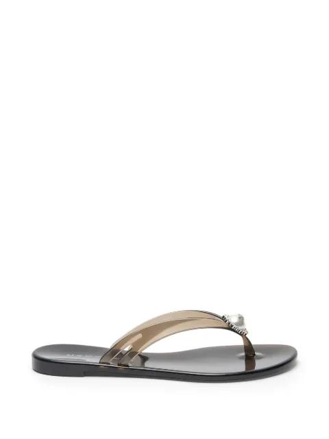 pearl embellished flip-flops by CASADEI