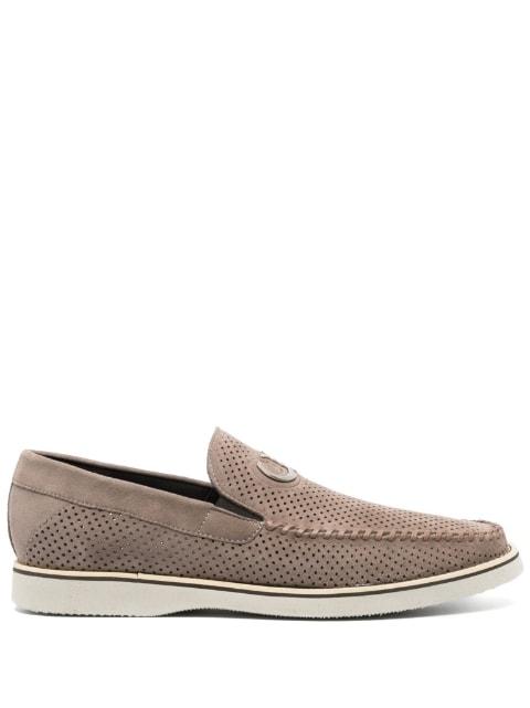 perforated suede loafers by CASADEI