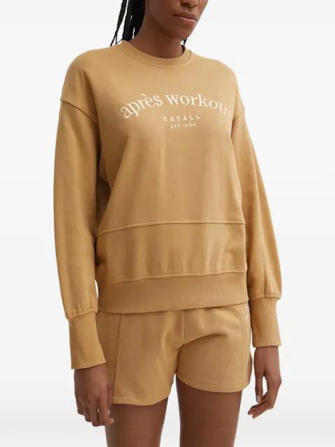 logo-embroidered dropped-shoulder sweater by CASALL
