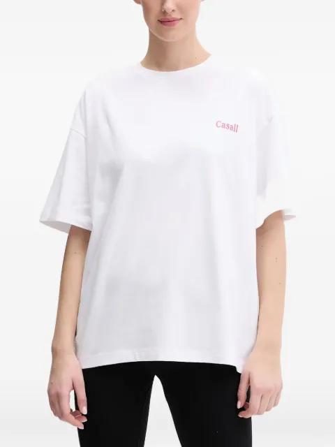 logo-print drop-shoulder T-shirt by CASALL