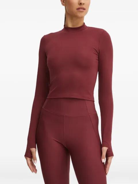 ribbed-knit thumb-slot yoga top by CASALL